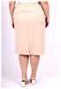 Picture of PLUS SIZE NAVY LINED STRETCH ELASTICATED WAIST STRAIGHT SKIR